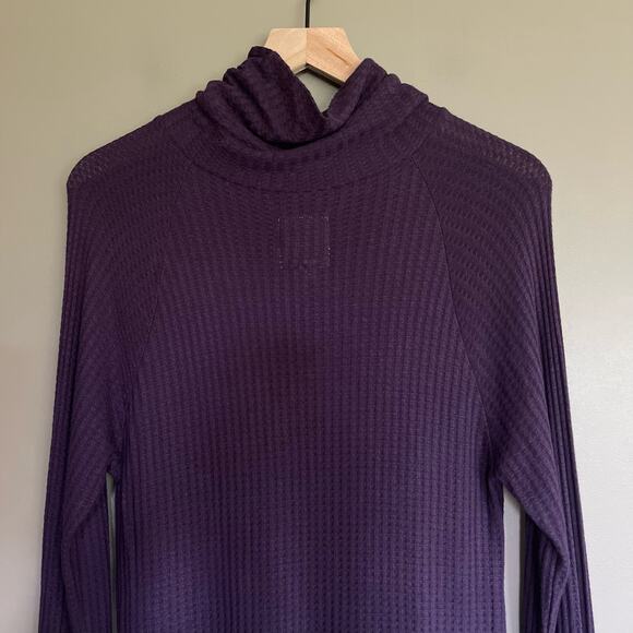 Chaser Waffle Knit Turtleneck Amethyst Purple Size Large Casual Comfortable - Picture 13 of 16